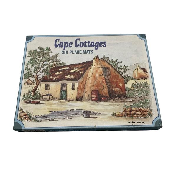 Vintage Cape Cottages Cork Backed Place Mats Artist Norma Wiles Set of Six - Picture 15 of 15